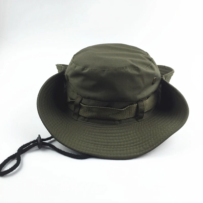 Benni Cap Hat Big Brim Round Hat Solid Color or Camouflage Men and Women Outdoor Mountaineering Fisherman Hat Visor Double Sided