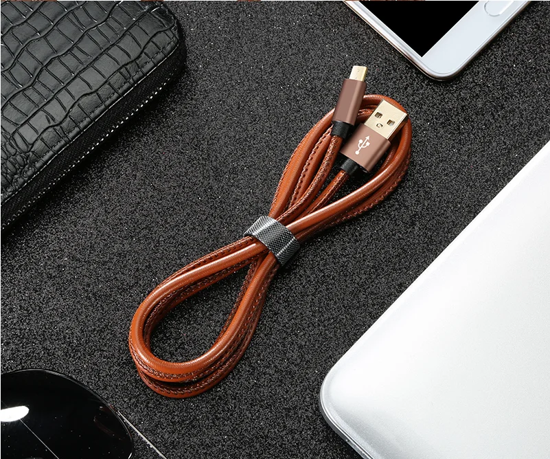 Быстрый Micro USB кабель 2.4A быстрое зарядное устройство и кабель для передачи данных кожаный плетеный кабель USB ЗУ для мобильного телефона кабель для samsung htc huawei