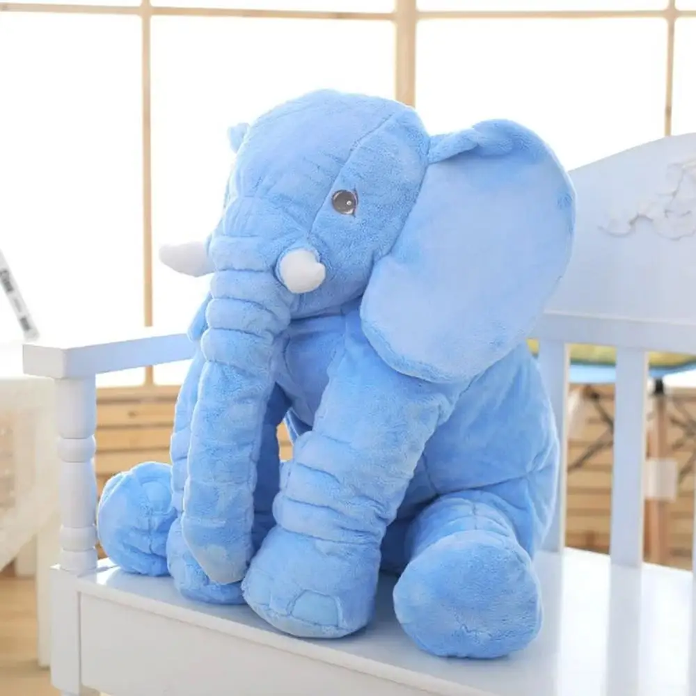 40/60 см детские плюшевые слон мягкие, слон спокойная кукла, друг детская игрушка слон подушка, плюшевые игрушки кукла - Цвет: Blue