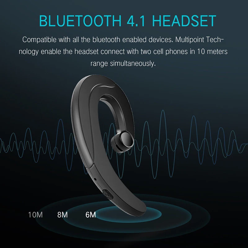 Костной проводимости наушники беспроводной Bluetooth 4,2 Спортивная стерео гарнитура для ноутбука планшеты Xiaomi Iphone 7 8 X