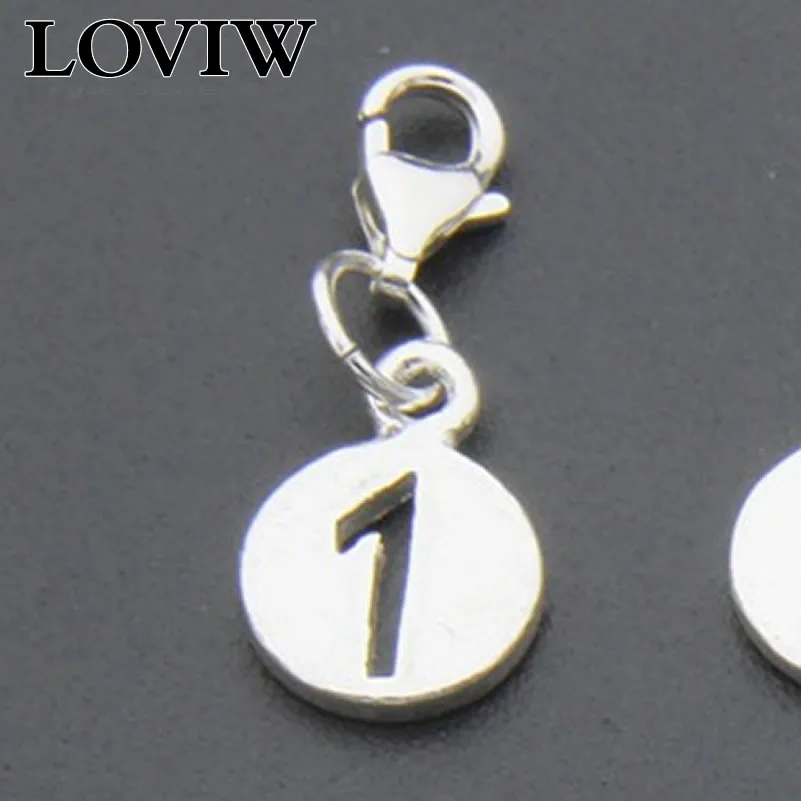 

Number One Charm pendant sterling silver European thomas style Charms pendants Bijoux DIY silver Jewelry Gift For Ladies Men NEW