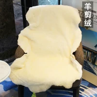 MUZZI Chair Cover Warm Hairy Carpet Seat Pad long Skin Fur Plain Fluffy Area Rugs 100% real Sheepskin  original  fsheepskin 2