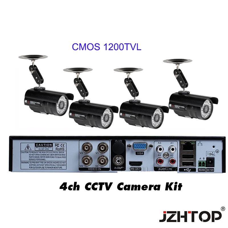 4channel CMOS IR Analog CCTV Surveillance Camera Kit