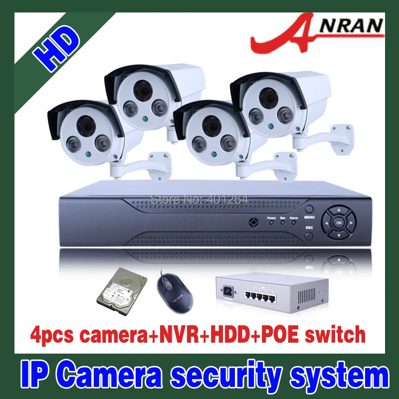 

H.264 Onvif 2.0MP Outdoor Array IR Network IP Camera 8CH NVR System POE 4CH Switch With 2TB HDD