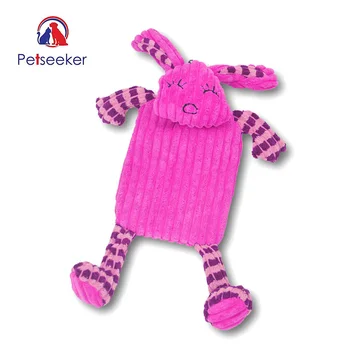 

Lovely Short Plush Dog Toy Squeaker Pet Items No-Stuffer Corduroy Rabbit Toy Puppy Production Big Dog Pet Toy Sound