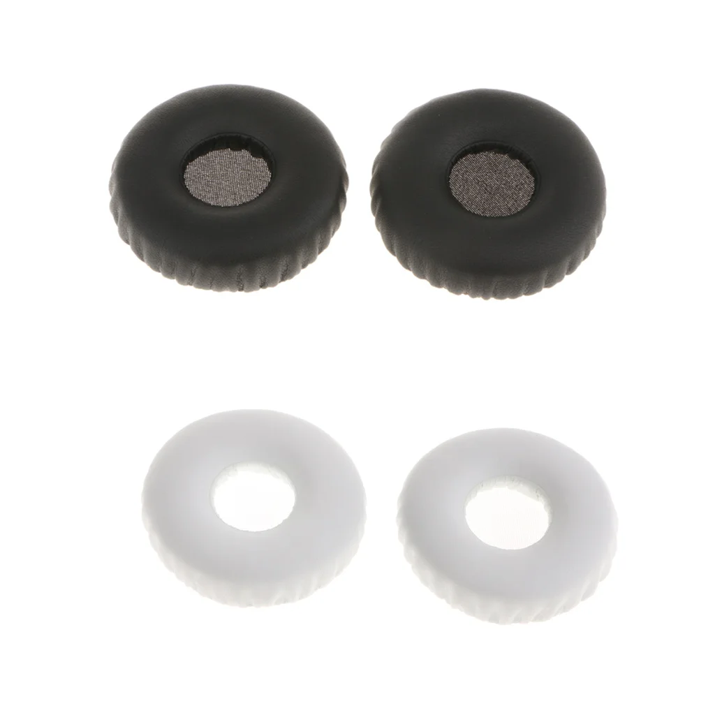 4Pieces Replacement Ear Pads Cushions for JBL Synchros E40 E40BT Headphones Headset Black+White
