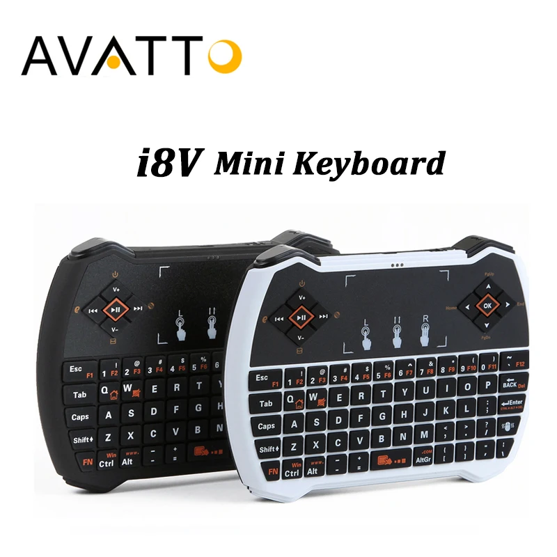 [AVATTO] Russian/English Backlight Mini Keyboard with 2.4G WirelessTouchpad Handheld for Smart tv,Android Box,Tablet,Laptop,iPad