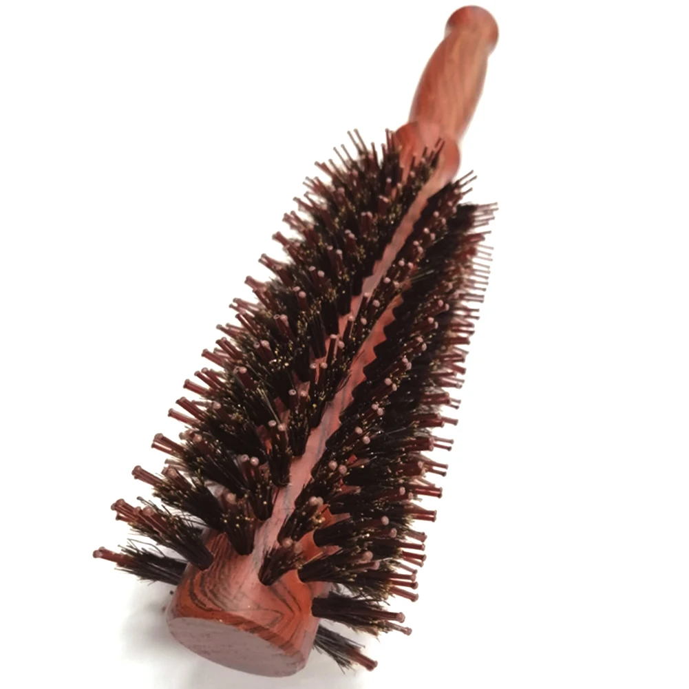 Расческа для волос подарок искусственная щетина круглая щетка домашняя прямая Парикмахерская салонная древесина ручка профессиональная