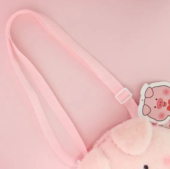 1 шт.. Креативный свинья плюшевый рюкзак мультяшное животное, свинка сумка через плечо плюшевая сумка для девочек Плюшевая Кукла Плюшевая