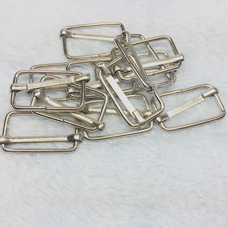 25mm silver  Metal Slides Tri-glides Wire-formed Roller Pin Buckles