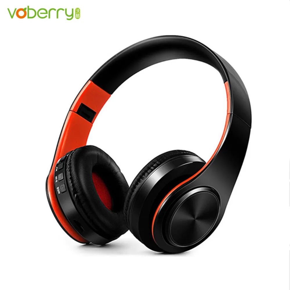 VOBERRY Новое поступление красочные стерео аудио Mp3 Bluetooth гарнитура складные