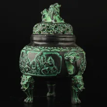 Разработка китайских Винтаж коллекция Старый Бронзовый Лев; Будда статуя Ладан горелки