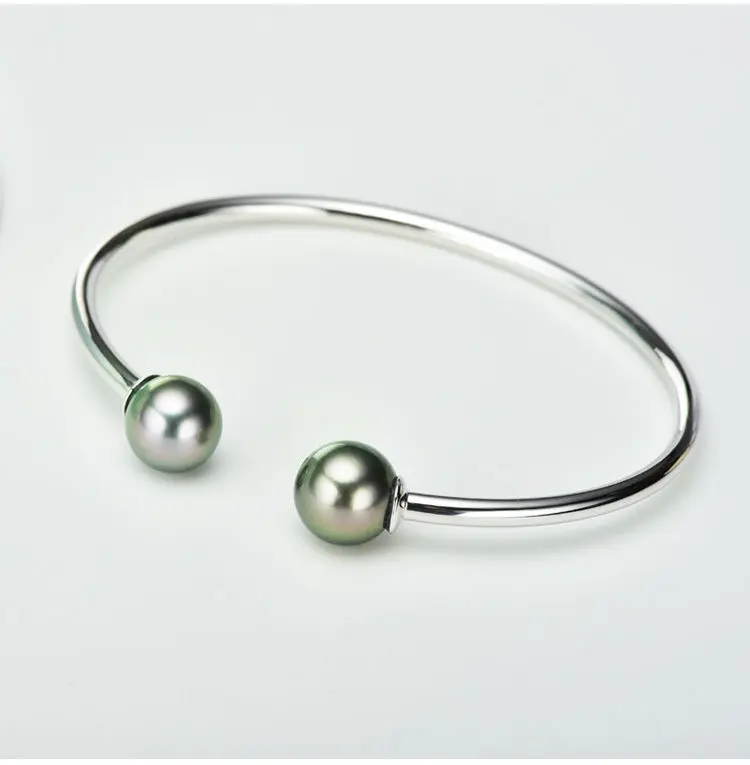 

fashion 10-11mm natural tahitian peacock green pearl bracelet