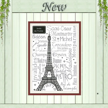 

Eiffel Tower metro scenery painting counted printed on canvas DMC 11CT 14CT kits Chinese Cross Stitch embroidery needlework Sets
