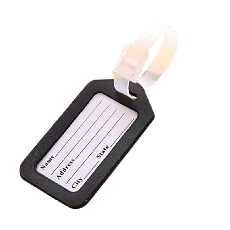 New Creative Travel Luggage Bag Tag Name Address ID Label Plastic Suitcase Baggage Tags Wear-resistant hot sale Easy To UseC022808