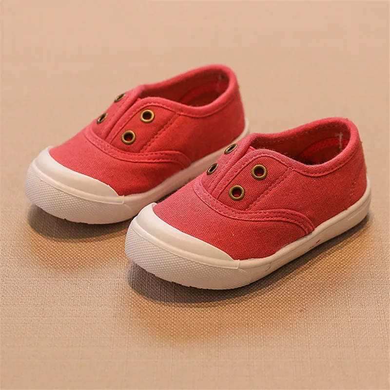 

New Kids Shoes 2019 Spring Autumn 5 Colors Children Casual Shoes Boys Girls Canvas Shoes Soft Breathable Slip-on Sneakers