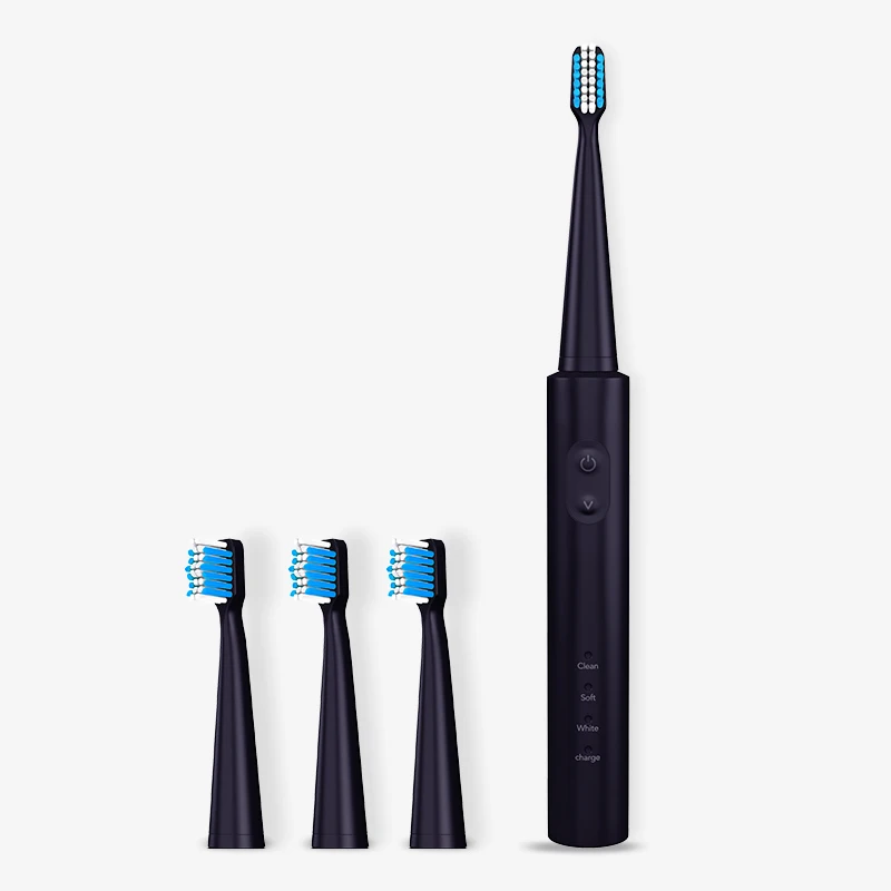 Звуковая электрическая зубная щетка USB перезаряжаемая зубная электрическая чистящая щетка 4 головки зубной щетки для взрослых и детей Водонепроницаемая зубная щетка es