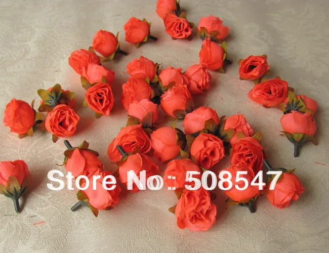 free shipping 100PCS orange Rose head Artificial flower wedding flower