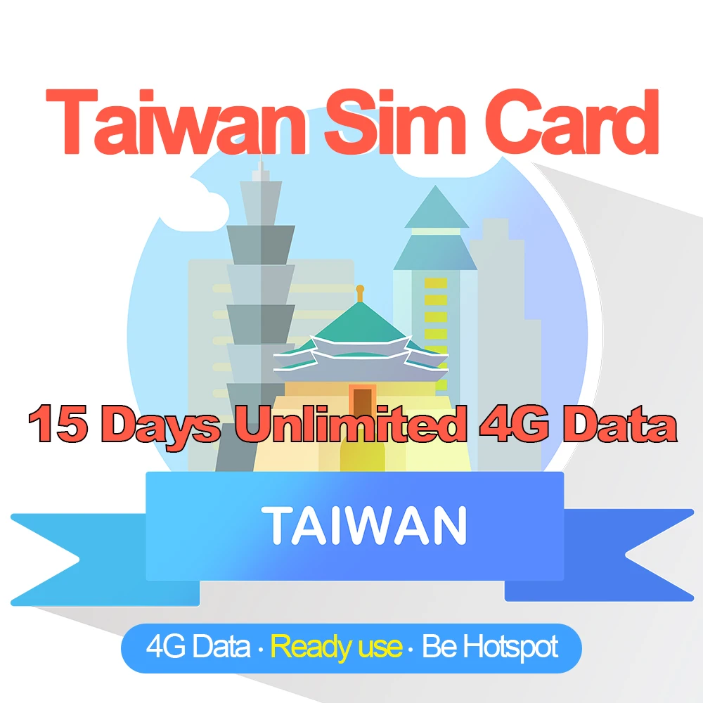 Mewfi Unlimited 4G Data Card Taiwan Travel Sim Card 15 Days Far EasTone