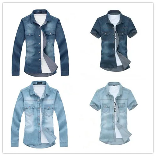 denim polo for men