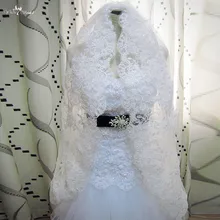 HHV3 Новая кружевная двухслойная настоящая образец свадебная фата невесты