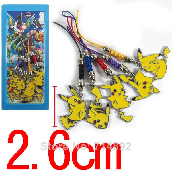 50 Sets(total 250pcs) Pokemon Phone Pikachu Straps &amp Kechains Free Shipping | Украшения и аксессуары