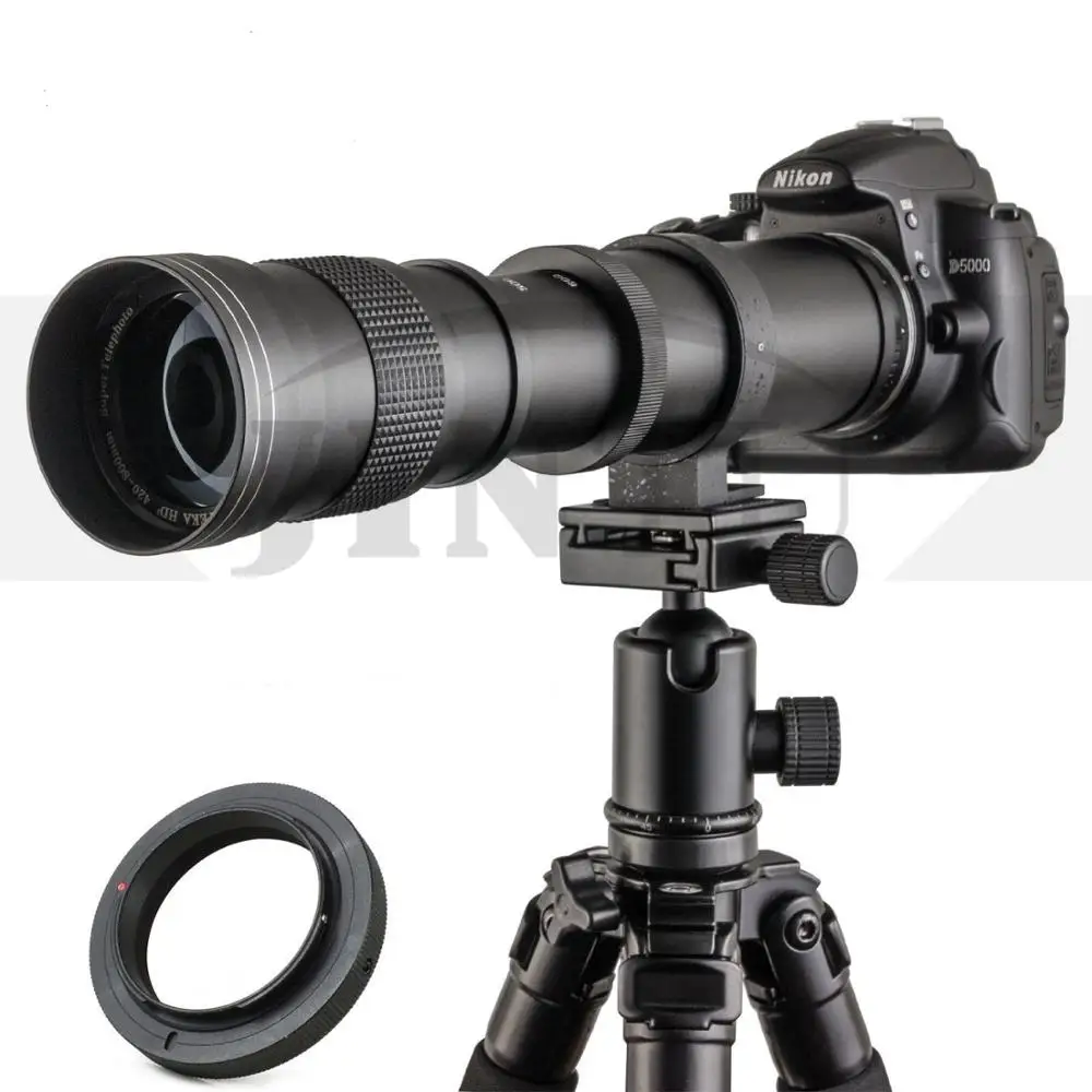 JINTU 420 800 мм f/8 3 HD телеобъектив с фокусировкой для фотографического зеркального