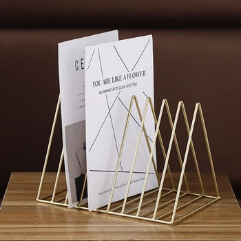 

Feiqoing New Design Iron Book Shelves Desktop Documennts Storage Rack File Magazine Storage Shelf Iron Bookcase Holder New