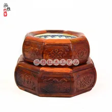 Красное дерево восьмиугольная фарфоровая пепельница Красное сандаловое дерево ремесла деревянные украшения подарок деловые костюмы