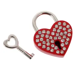 Мода любовь замок в форме сердца ж/ключ Дневник путешествия шкафчик набор кулон красный