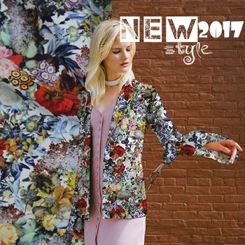 

2017 new small Suihua France imported fine twill cotton coat skirt pants fabric clothing design