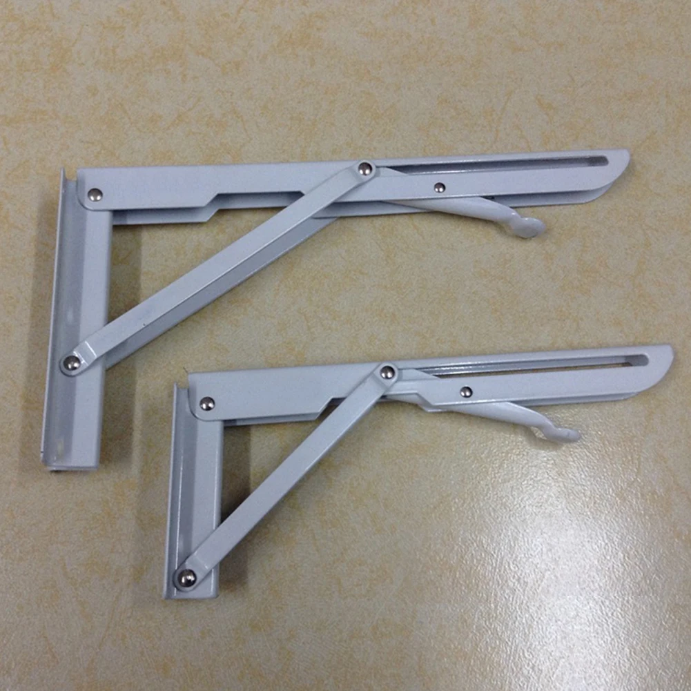 

2Pcs Triangular Folding Hanger Metal Release Catch Support Table Folding Shelf Bracket Home
