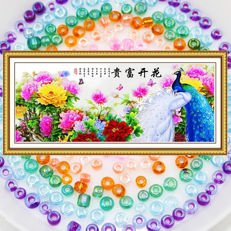 

Needlework,DIY bead Cross stitch,Embroidery stitch,diamond,Precise Printed painting,animal pattern,White peacock 815