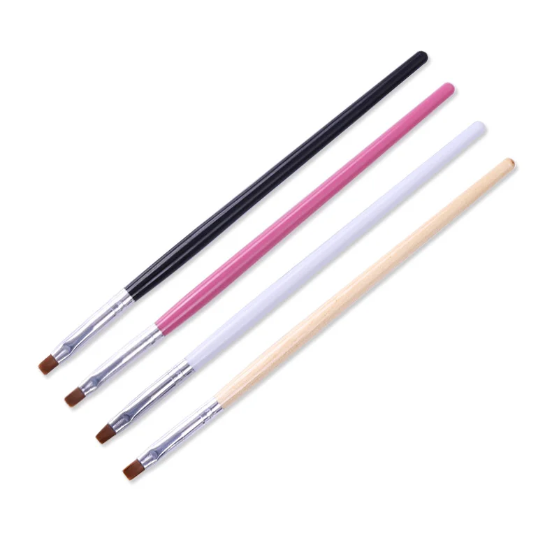 1 PC Nail Art Powder Dust Clean Brush Black Pink Handle Drawing Painting Brush Pen for UV Gel Manicure Nail Art Tools
