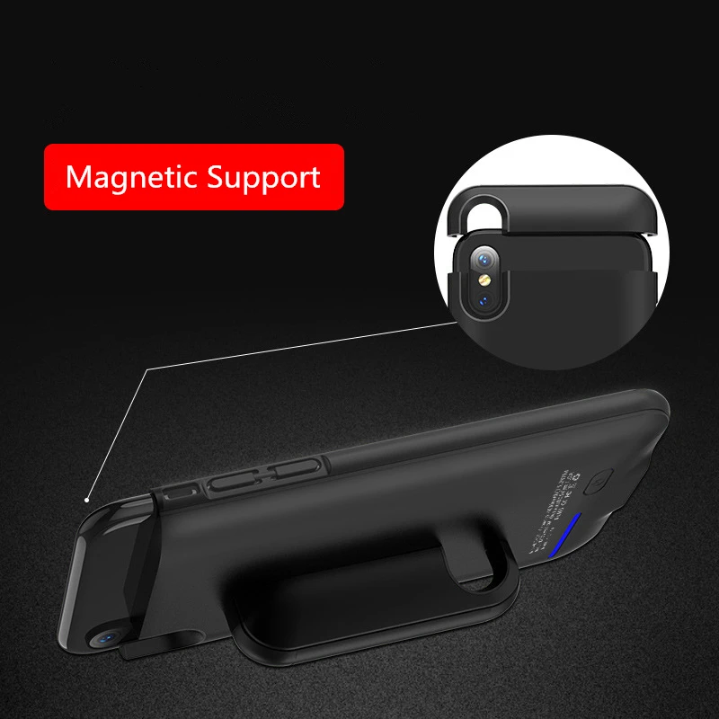 4000 мАч ультра тонкий магнитный чехол для зарядного устройства для iPhone X Внешний внешний аккумулятор чехол для зарядки для iPhone XS чехол для аккумулятора