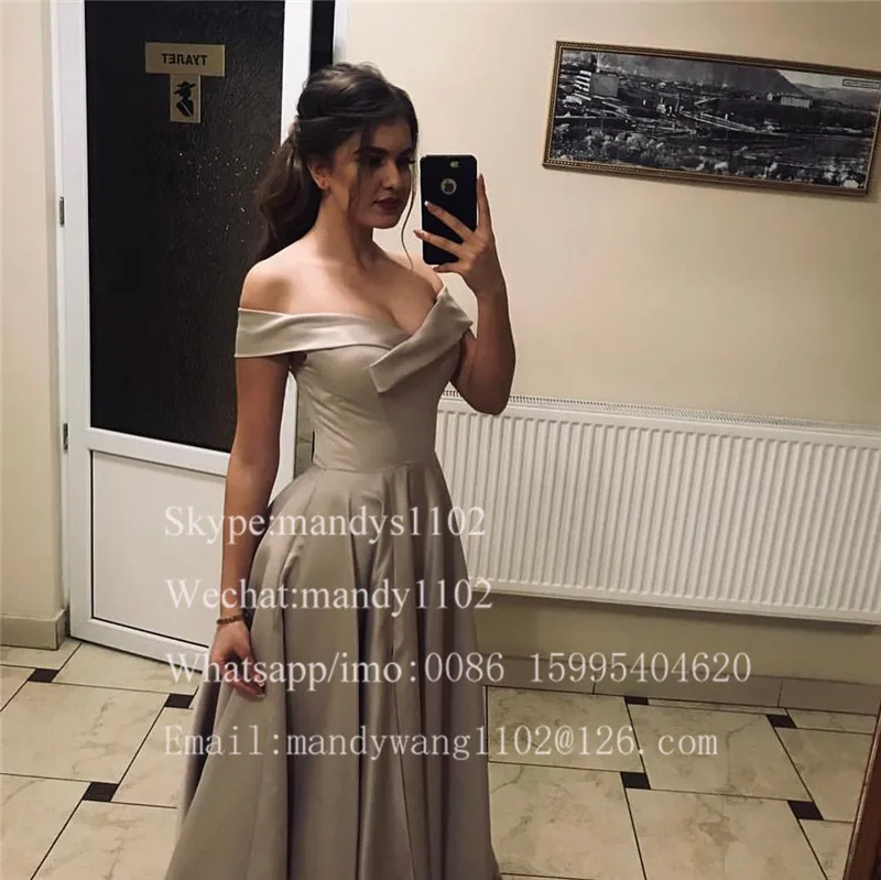 Женское атласное вечернее платье Элегантное Длинное Платье серебристо серого