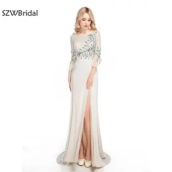 

New Arrival High Neck Sequin Beading Evening dresses Long 2020 Vestidos de festa vestido festa Plus size Evening gowns