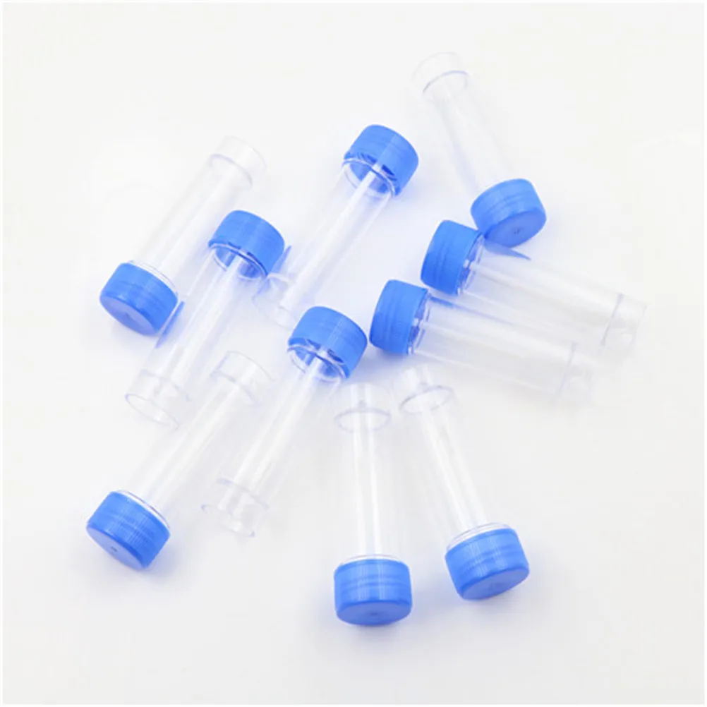 Cut Price Urine-Tube Screw-Top Stool-Bottle Test-Container Clear Plastic with Spoon Specimen Blue 87ZXNz86