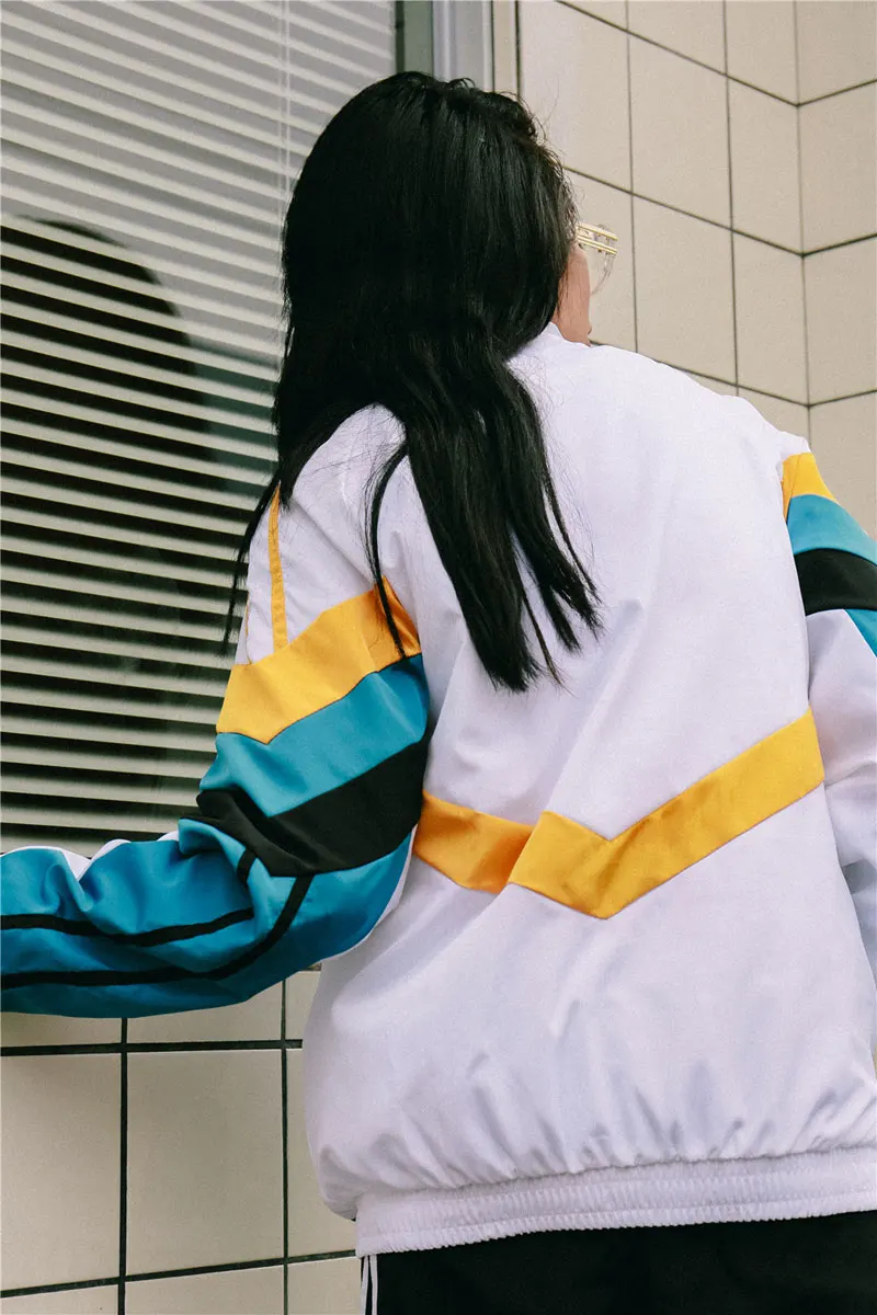 Color Block Patchwork Printed Track Jackets 4