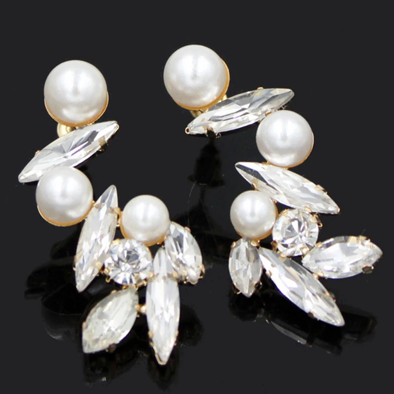 1prs Pearl Stud Earrings Top High Quality Jewelry Shiny Wedding Pearl Earrings For Women Wedding