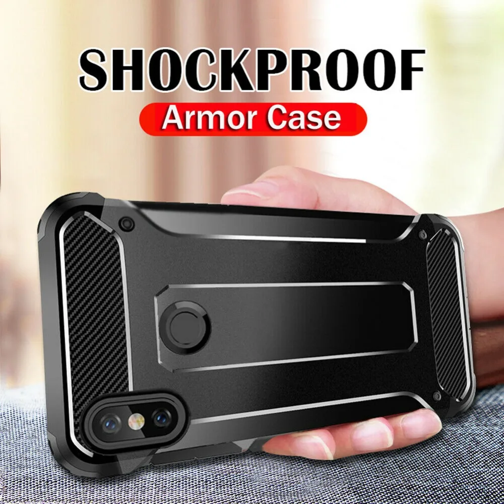 

Original Shockproof Armor Case For Xiaomi Redmi Note 7 5 Pro 4X 4 X Hybrid Rubber Silicone Protective Cover Hard PC Phone Cases