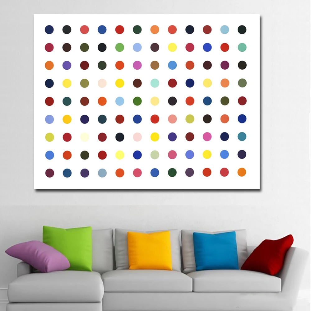 

SELFLESSLY Oil Painting Unique Spot Etching Canvas Art Wall Pictures For Living Room Home Decor Damien Abstract printed painting