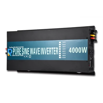 

4000w Pure Sine Wave Power Inverter Battery Car LED display Solar Off-grid Charger Controller DC 12V 24V 48V to AC 120V 220V