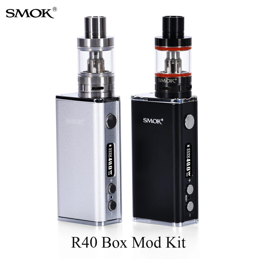 Electronic Cigarette SMOK R40 Box Mod Kit 40W Vape Electronic Hookah Shisha Pen E-cigarette Vaporizer TFV4 Basic Atomizer X9059