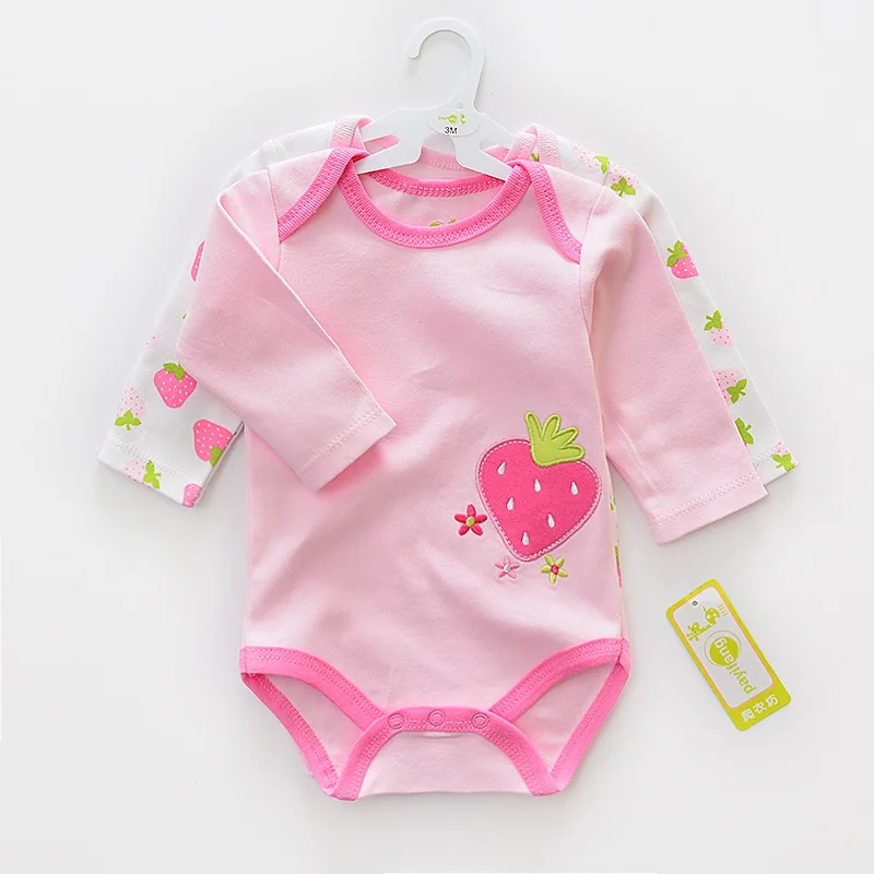 

2019 Summer Baby Rompers cartoon long Sleeve infant rompers Jumpsuit cotton Baby Boy Girl Rompers Baby Clothing 2 Pieces/lot