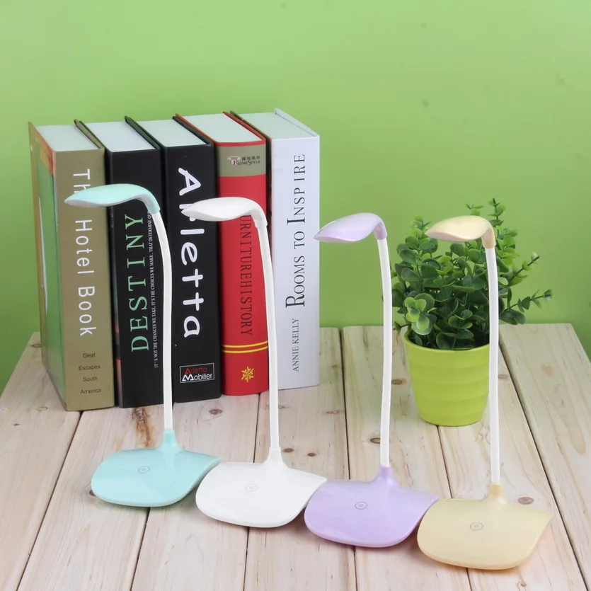 Fashion LED Desk Lamp Touch Switch Flexible Reading 3-level adjusted brightness Rechargeable Light | Лампы и освещение