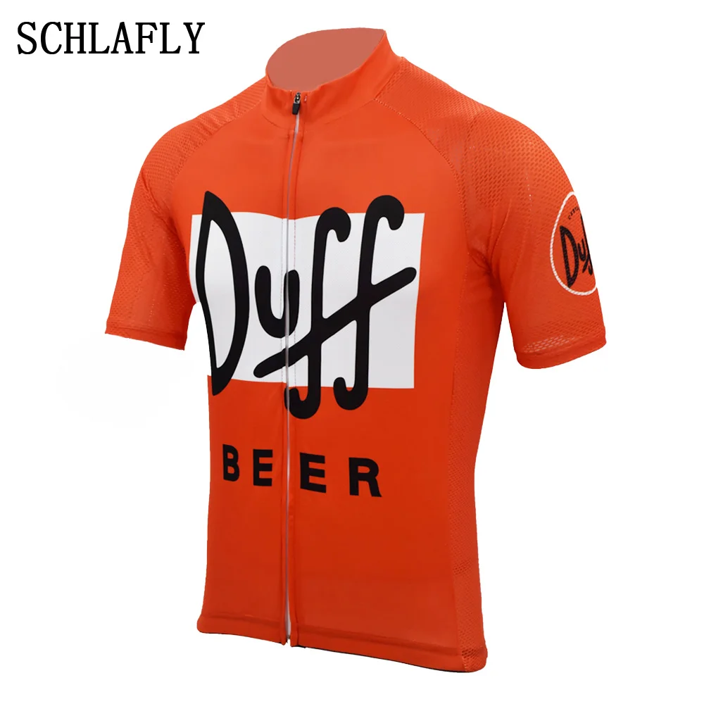 Duff пиво Велоспорт Джерси оранжевый ретро лето короткий рукав велосипед одежда пиво Джерси Дорога Джерси Велоспорт одежда schlafly