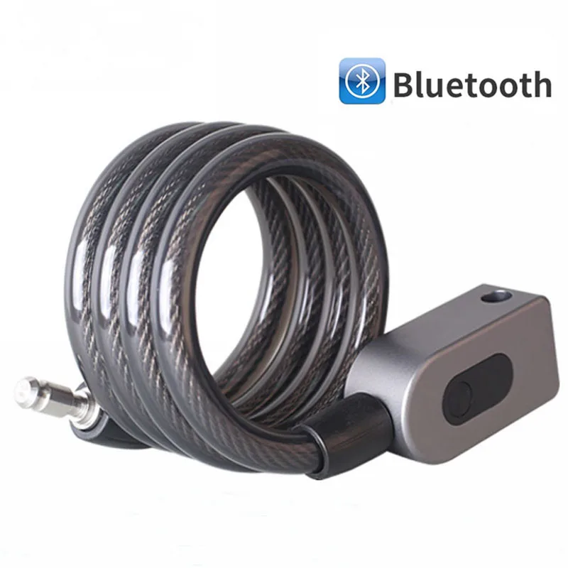 Bicycle Smart Lock APP Control Bluetooth Anti Theft Alarm Chain Lock with 105dB Alarm Automatic Manual Locking for Bikes Motorcycle Gates