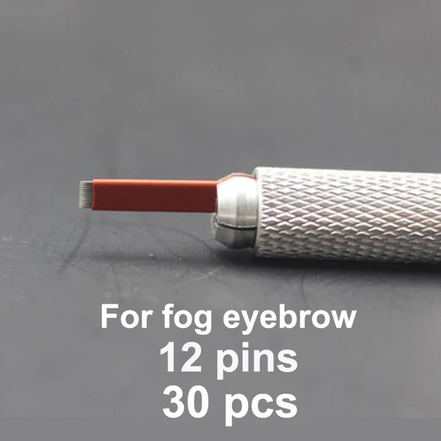30PCS 12 Pins Fog Needles Blade For Permanent Eyebrow Tattoo Needle Tips Thin Manual Beauty Makeup Microblading Blades Eyebrow 30PCS 12 Pins Fog Needles Blade For Permanent Eyebrow Tattoo Needle Tips Thin Manual Beauty Makeup Microblading Blades Eyebrow