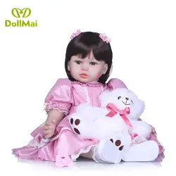 Очаровательная кукла принцесса малыш reborn 23 "58 см винил силиконовые куклы для новорожденных и малышей игрушки для детей подарок реального